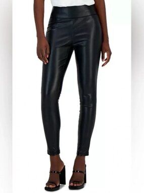 I.N.C. International Concepts Black Faux-Leather Leggings 12